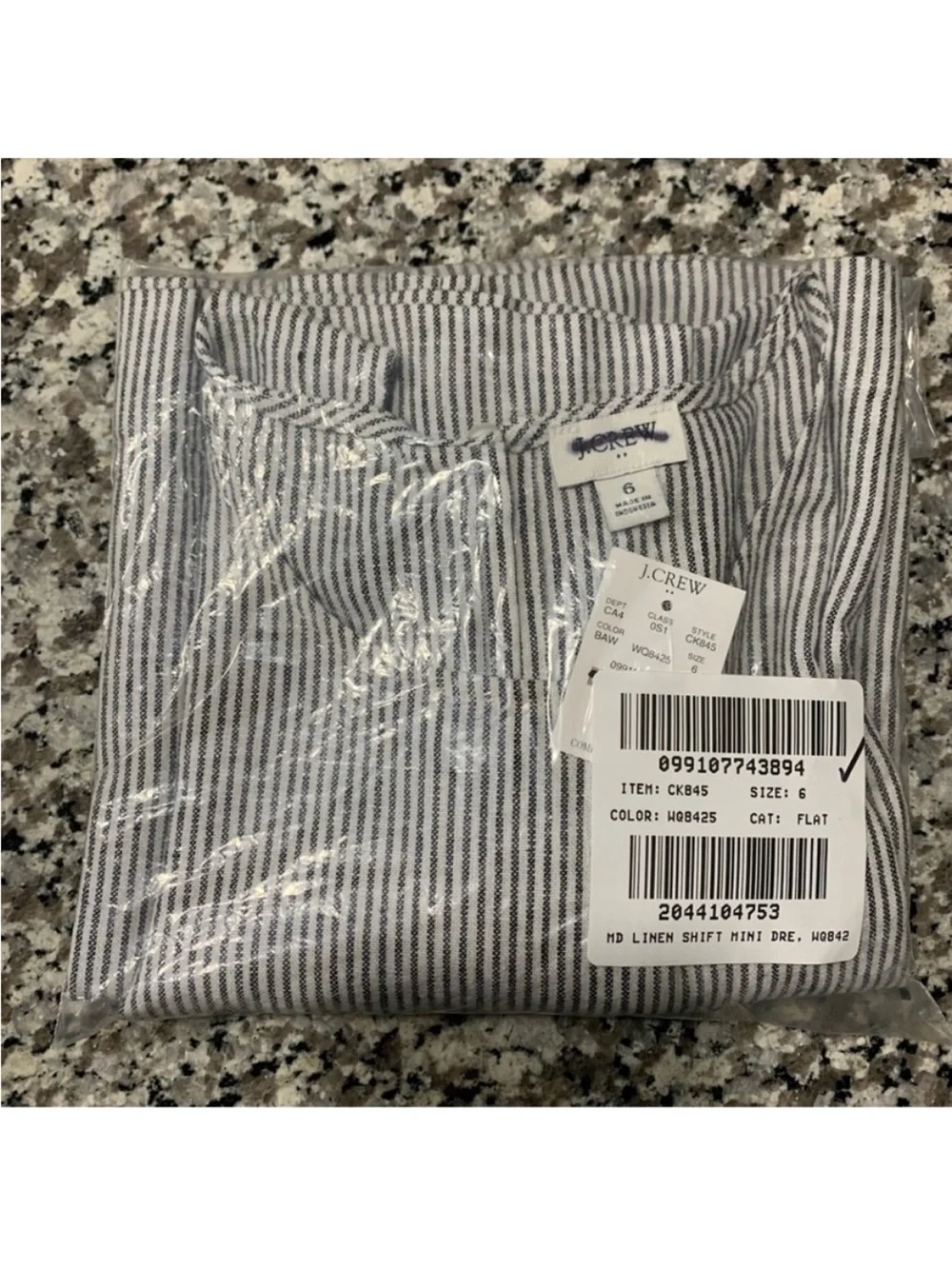 J Crew Dress 6 Linen White